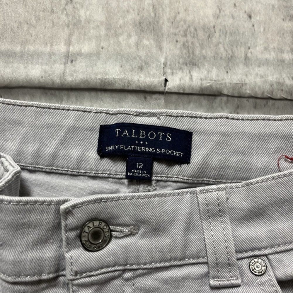 TALBOTS Women's Size 12 Simply Flattering 5 Pocket Jeans Gray Ankle Length - Picture 6 of 9